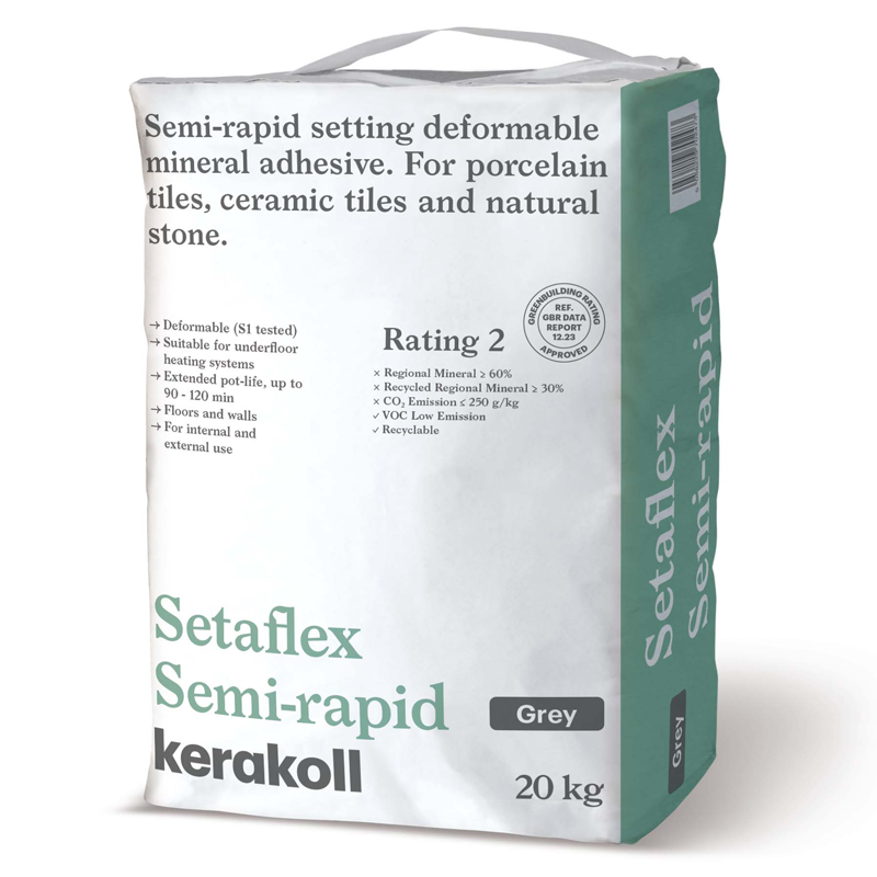 Setaflex Semi-Rapid Set Grey S1 Adhesive 20kg