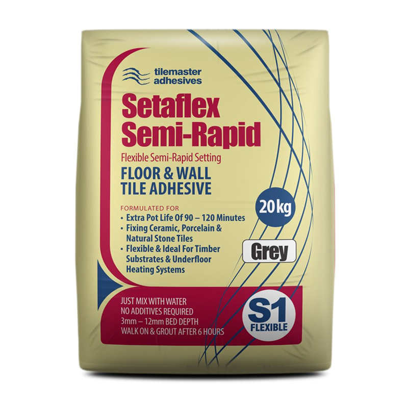 Setaflex Semi-Rapid Set Grey S1 Adhesive 20kg