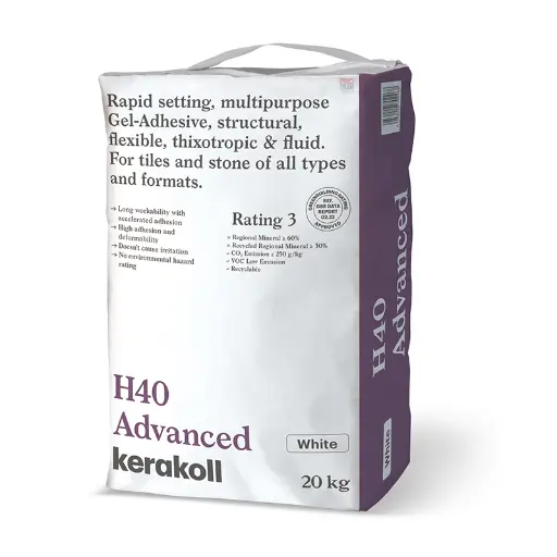 Kerakoll H40 Advanced Gel Rapid Setting White 20kg